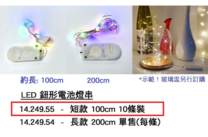 14.249.55 _LED 鈕形電池燈串(短款) 100cm x 10條