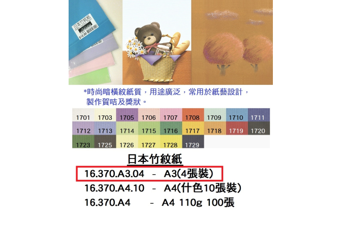 16.370.A3.04 _日本竹紋紙A3(4張裝)