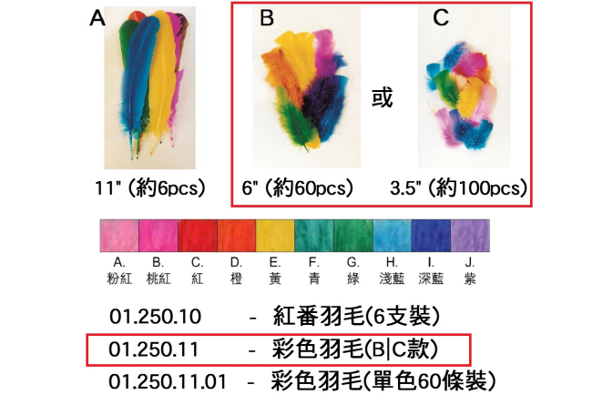 01.250.11 _彩色羽毛(B｜C款)