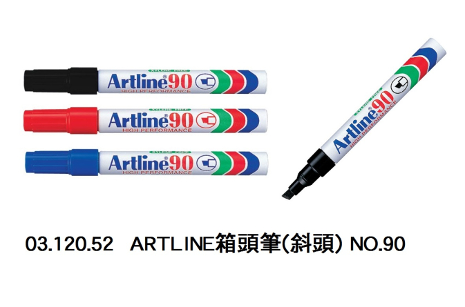 03.120.52 _ARTLINE箱頭筆(斜頭) NO.90