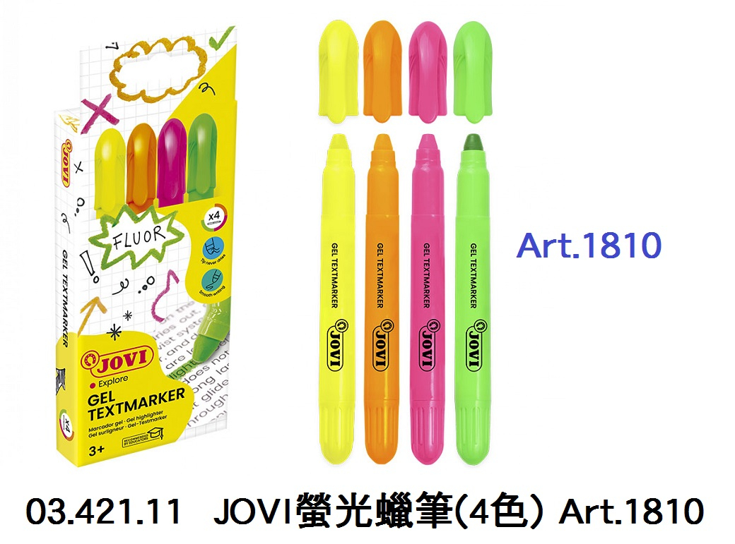 03.421.11 _JOVI螢光蠟筆(4色) Art.1810