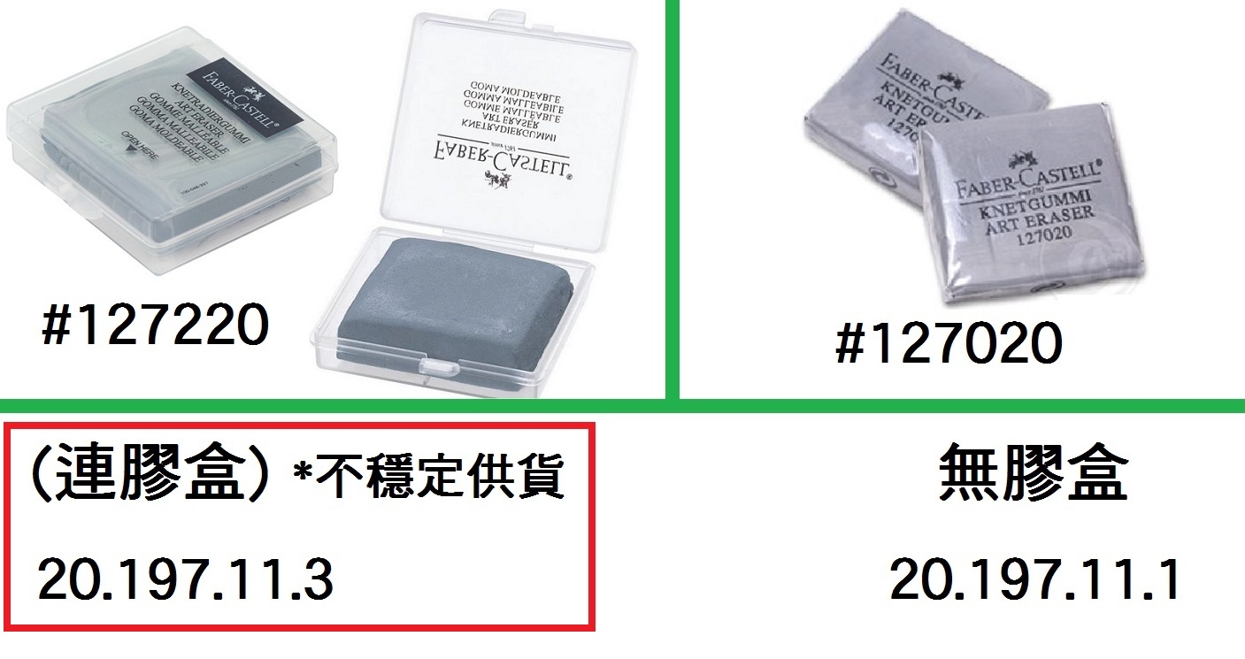 20.197.11.3 _FABER-CASTELL素描擦膠連膠盒#127220