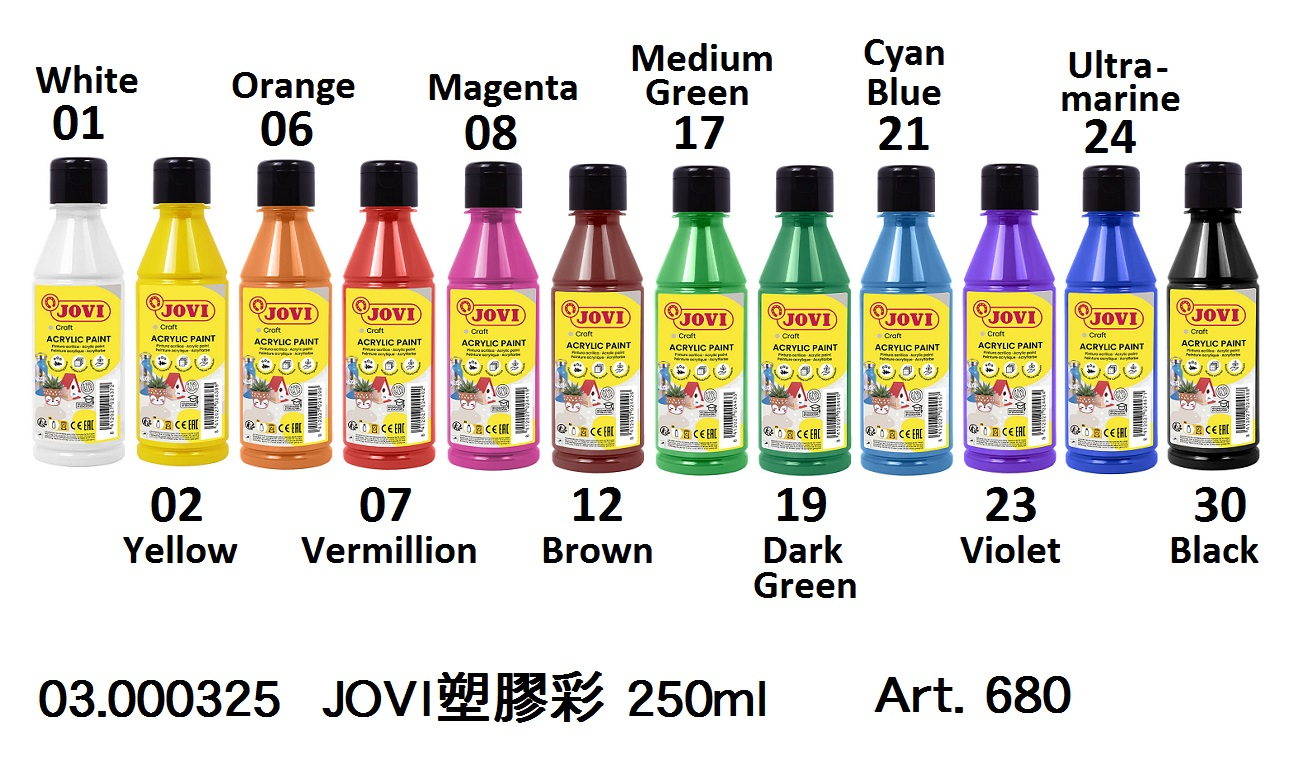 03.000325 _JOVI塑膠彩 250ml