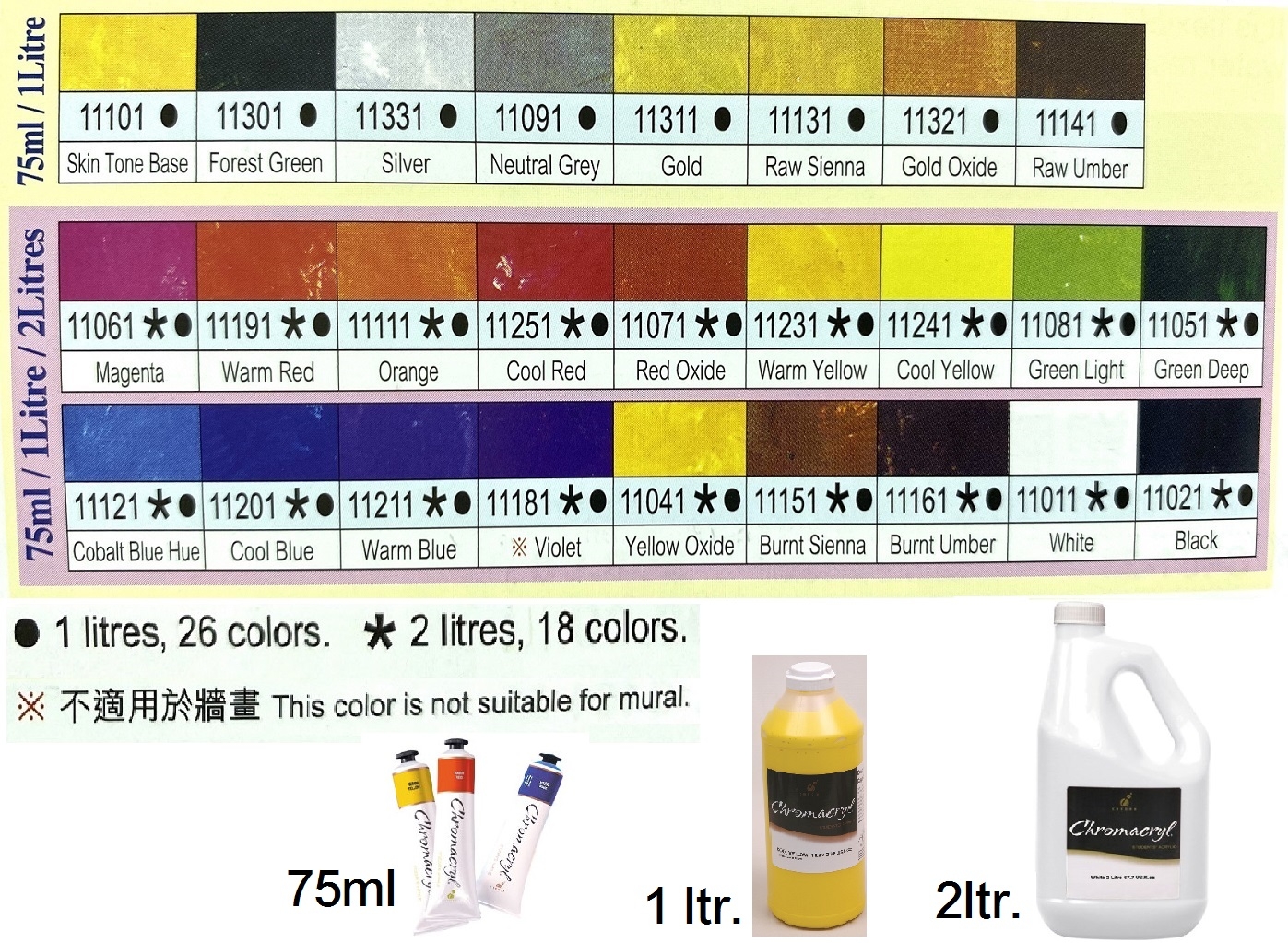03.298.12 _CHROMACRYL學生塑膠彩 1L